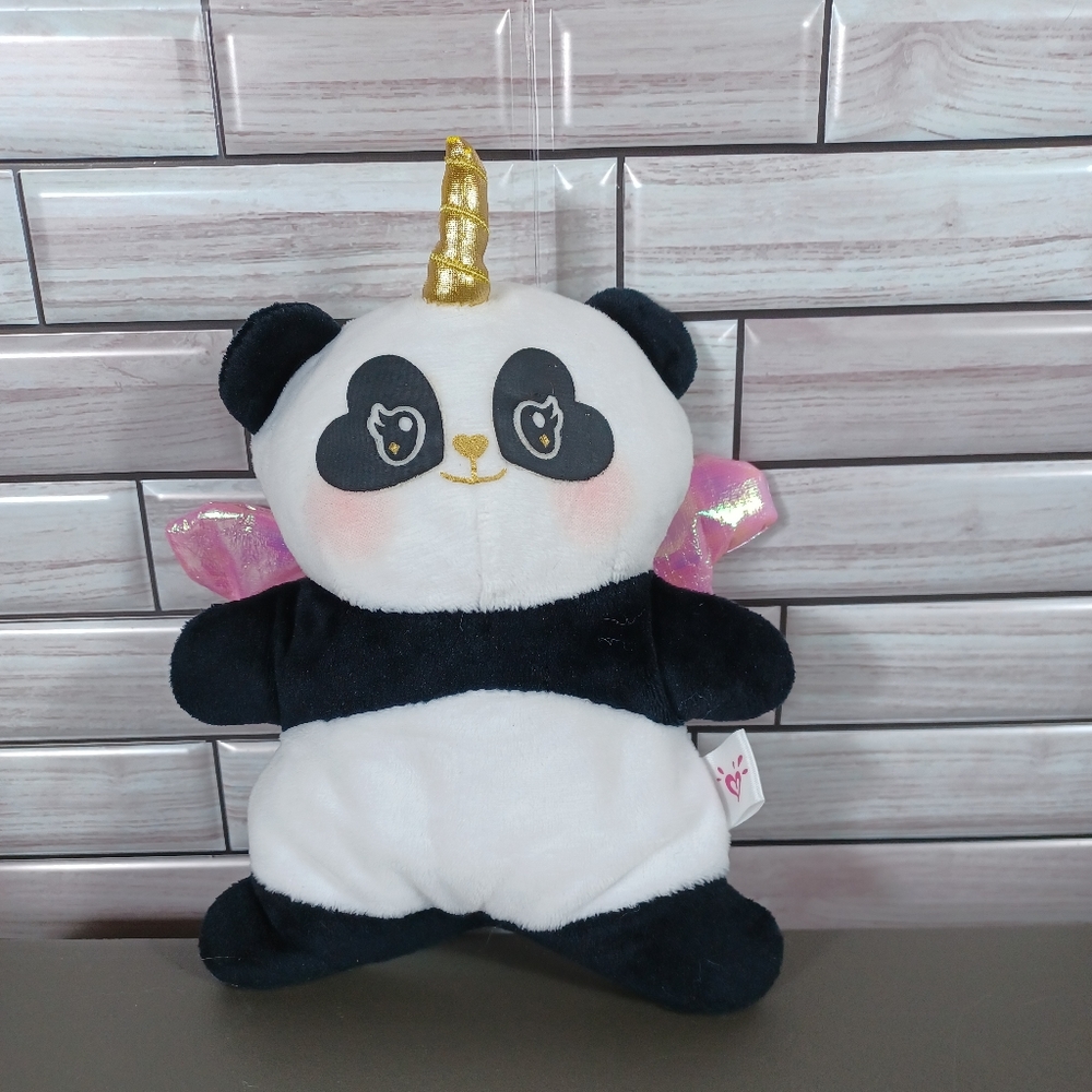 •8" Justice Pandacorn Plush Panda Bear Unicorn Stuffed Animal Toy Pink Wings - Picture 2 of 15